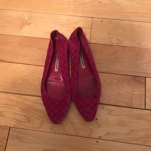 Pink Manolo Flats